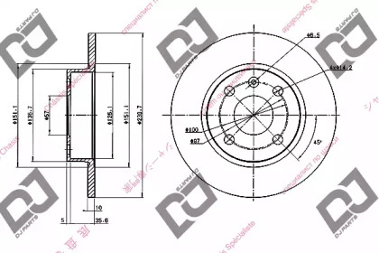 Тормозной диск DJ PARTS BD1776